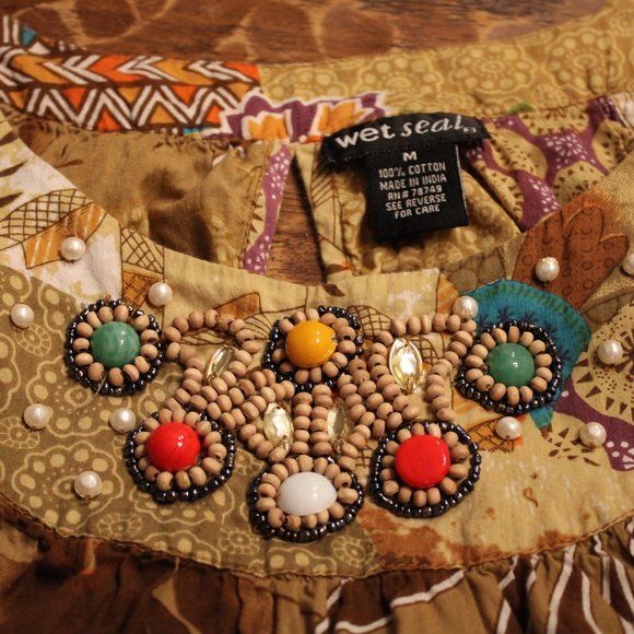 💛WET SEAL Beaded Top 100% Cotton - Picture 8 of 8